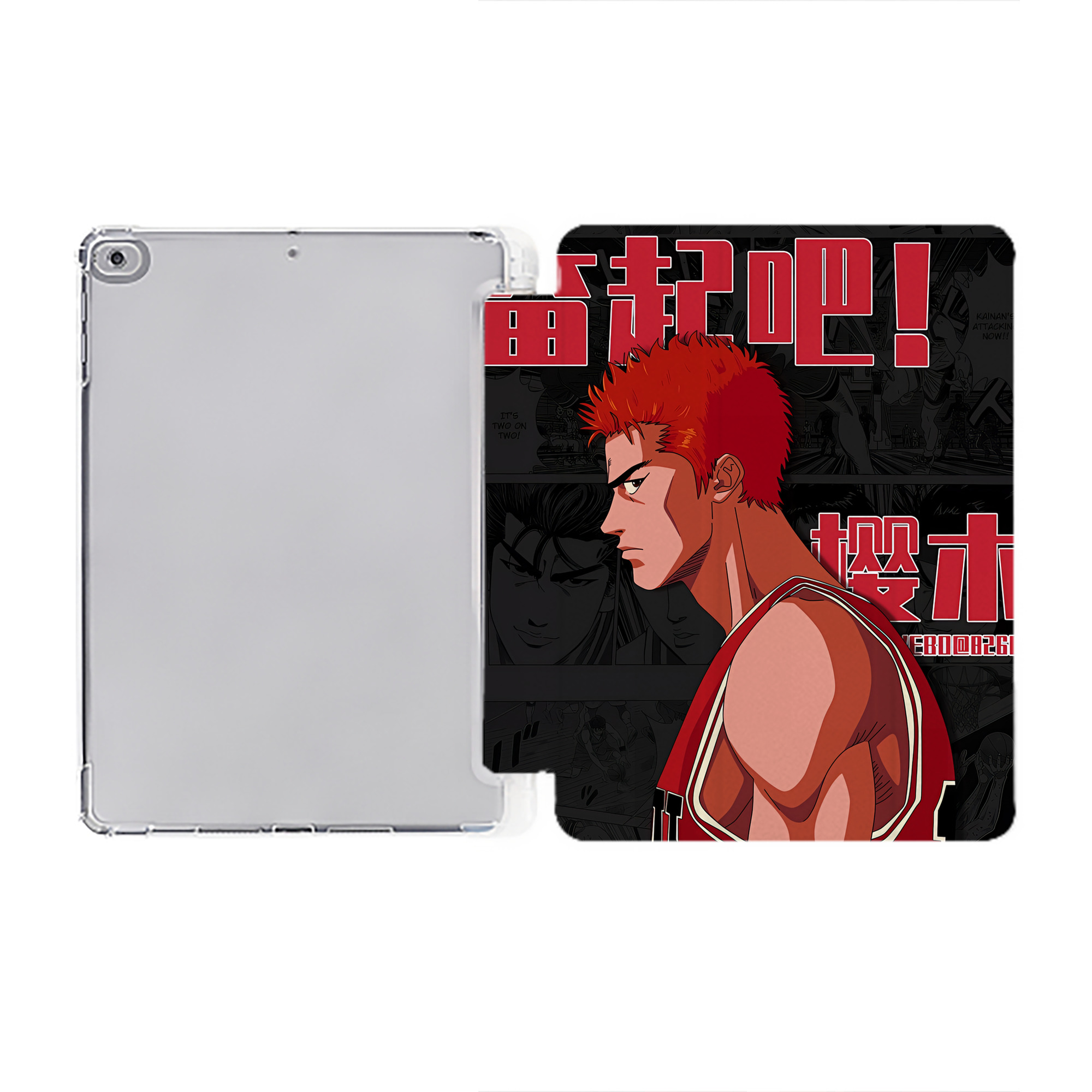 （画像用） SLAM DUNK／スラムダンク IPad ケース ペン収納付き 三つ折りスタンド PUレザー×シリコン 対応機種9.5/10.5/10.9インチ